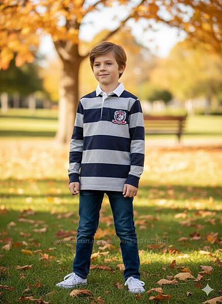 Хлопковая полосатая кофта с воротником тсм 134-140