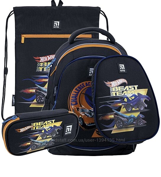 Набір Kite Hot wheels SET HW22-700M2p рюкзак, пенал, сумка для взуття 