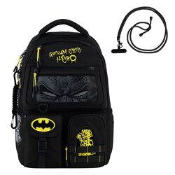 New 2025. Рюкзак Kite DC25-2587M Batman M на зріст 130-145см