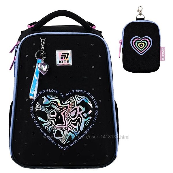 New 2025. Рюкзак шкільний Kite K25-531M-2 Love is на зріст 130-145см