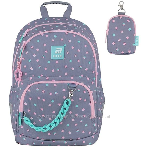 New. Рюкзак шкільний Kite Kawaii Stars для дівчинки від 130см K25-585M-2