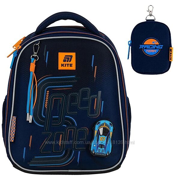 New. Рюкзак шкільний каркасний Kite Education Speed Zone в 1-4клас
