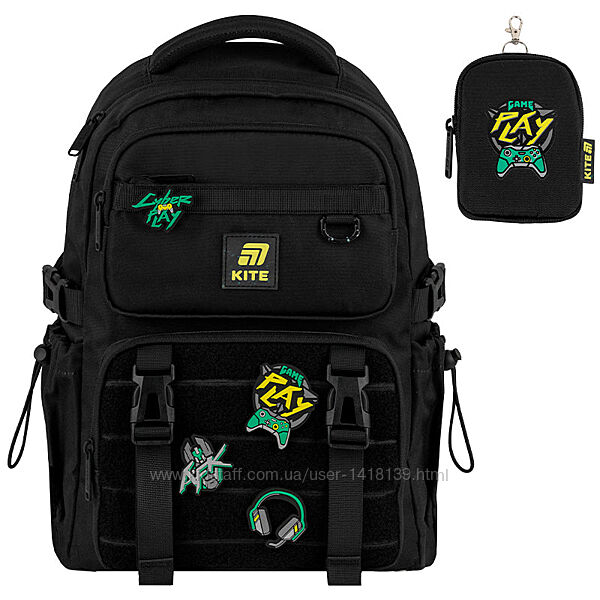 New. Рюкзак шкільний Kite Education Cyber Game K25-1022M-2 для хлопця