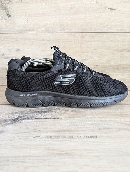 Мужские удобные текстильные кроссовки б/у Скечерс Skechers 43 р 28 см
