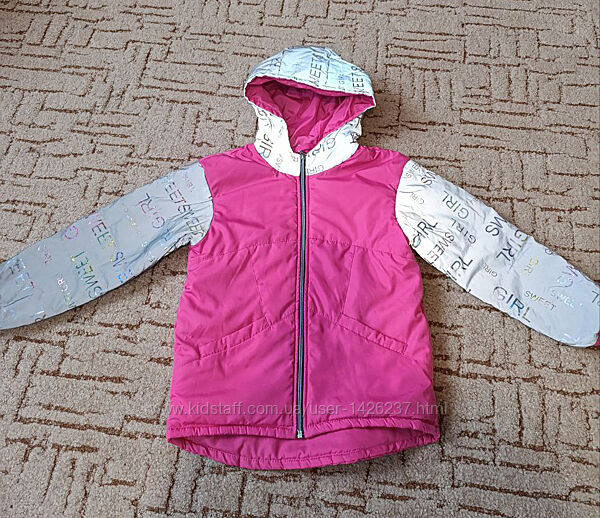Демісезонна куртка на дівчинку 5-7 років розмір 122