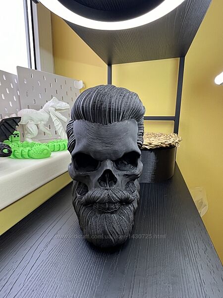 Підставка під навушники головний убір Череп Бородань M розмір висота 21 см