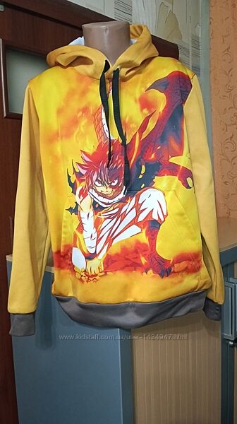 Яркая толстовка с капюшоном на 11-12 лет, рост 148-152 см