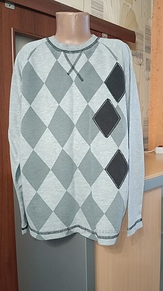 Свитшот серый на парня 10-12 лет, рост 146-152 см