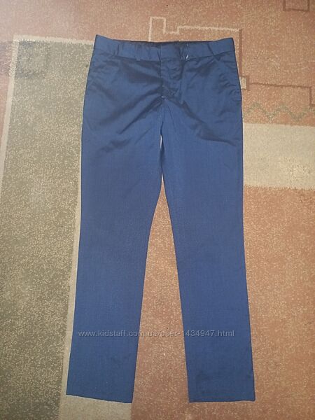 Брюки форменные синие на парня 13-14 лет, рост 164 см
