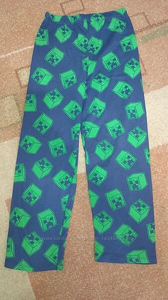 Легкие пижамные штанишки МАЙНКРАФТ на 9-10 лет, рост 140 см