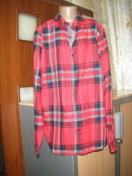 Рубашка с длинным рукавом в клетку на парня 15-16 лет, рост 164 см