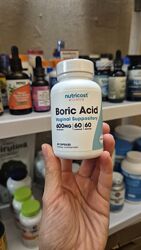 Nutricost, для жінок, борна кислота, вагінальні супозиторії, 600 мг, 60 кап