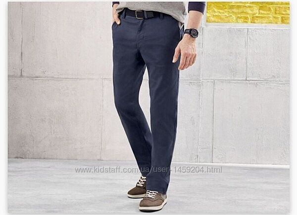 Хлопковые мужские брюки чино штаны Chinos от Livergy Германия