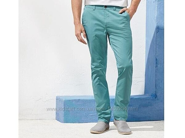 Хлопковые мужские брюки чино штаны Chinos от Livergy Германия