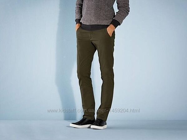 Мужские брюки чино штаны Chinos от Livergy Германия, стрейч коттон
