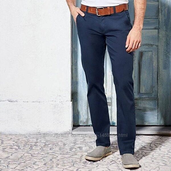 Хлопковые мужские брюки чино штаны Chinos от Livergy Германия