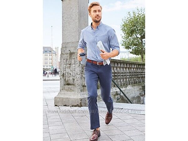 Хлопковые мужские брюки чино штаны Chinos от Livergy Германия