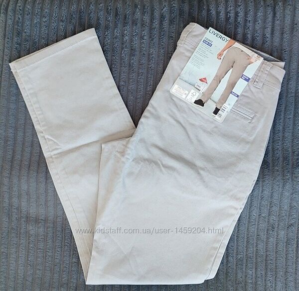 Хлопковые мужские брюки чино штаны Chinos от Livergy Германия