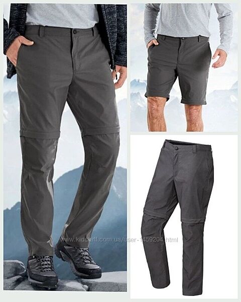 Мужские треккинговые брюки трансформеры, туристические штаны шорты Crivit Г