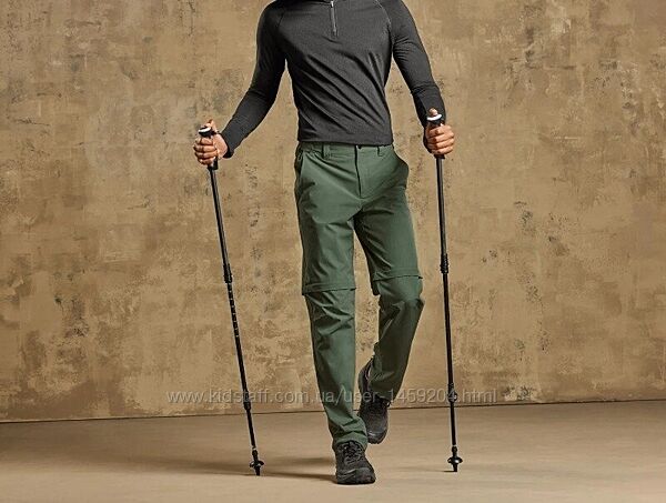 Мужские треккинговые брюки трансформеры, туристические штаны шорты Crivit Г