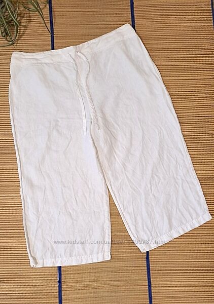 Бриджи белые женские лен uk16 L-XL