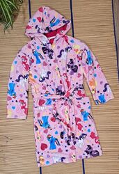 Халат теплый для девочки с капюшоном 11-12лет