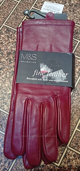 Кожаные женские перчатки.