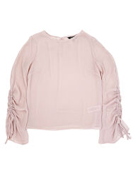 Шифонова пудрова блузка Lipsy з довгими рукавами, M