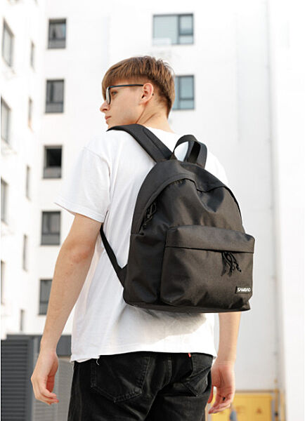 Чоловічий рюкзак чорний тканевий