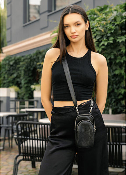 Жіноча сумка для телефону шкіра еко  0GS Принт крокодила