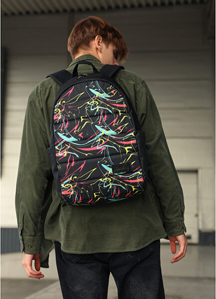 Рюкзак тканевий з принтом ABSTRACT