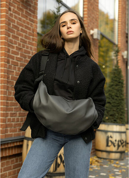 Жіноча сумка хобо  Dolly  графітова