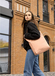 Сумка шопер шкіра еко SEN пудра