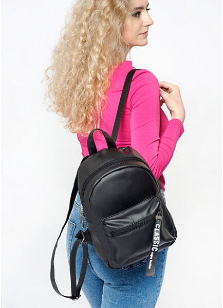 Рюкзак шкіра еко MSTa чорний