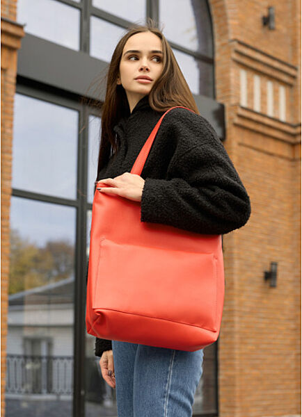 Сумка шопер шкіра еко SEN червона