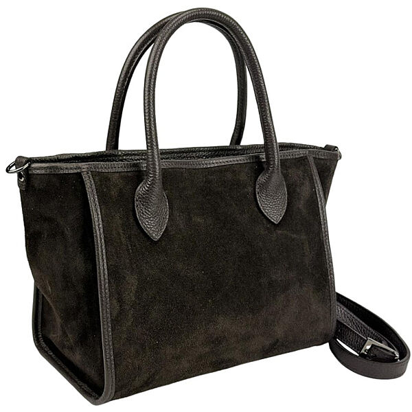 Шоппер темно-коричневий замшевий Італія 77685DB