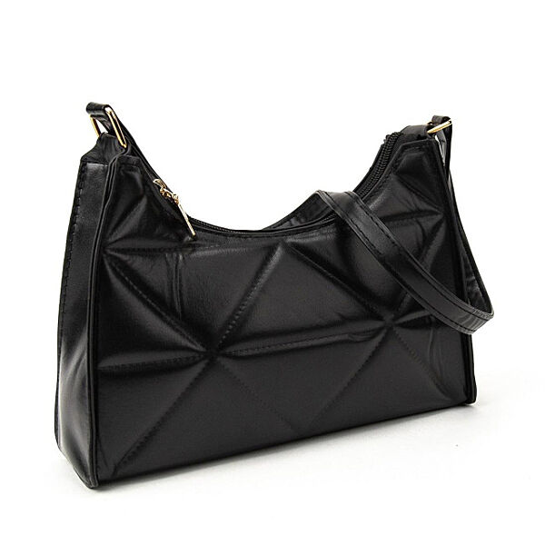 Кросбоді в еко-шкірі з геометричним візерунком 74-333A