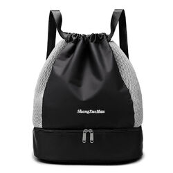 Текстильна спортивная сумка чорна 7802A