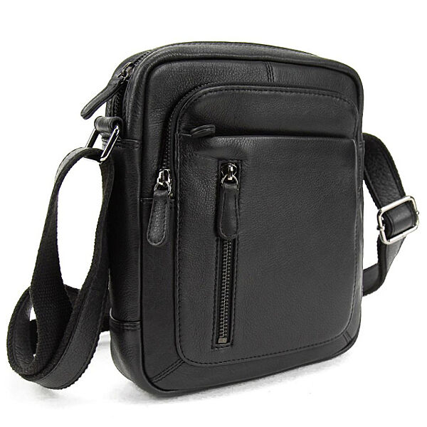 Шкіряна сумка через плече в чорному кольорі 710955A