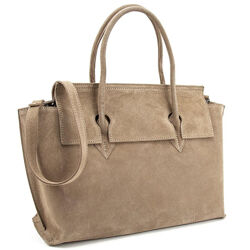 Замшева сумка середніх розмірів колір тауп Італія 776125T