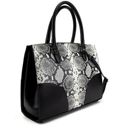 Жіноча класична каркасна шкіряна сумка рептилія 78899A-CR