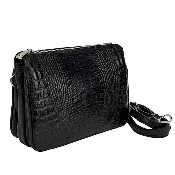 Жіноча каркасна сумочка з тісненням під репітилію Італія 79871A