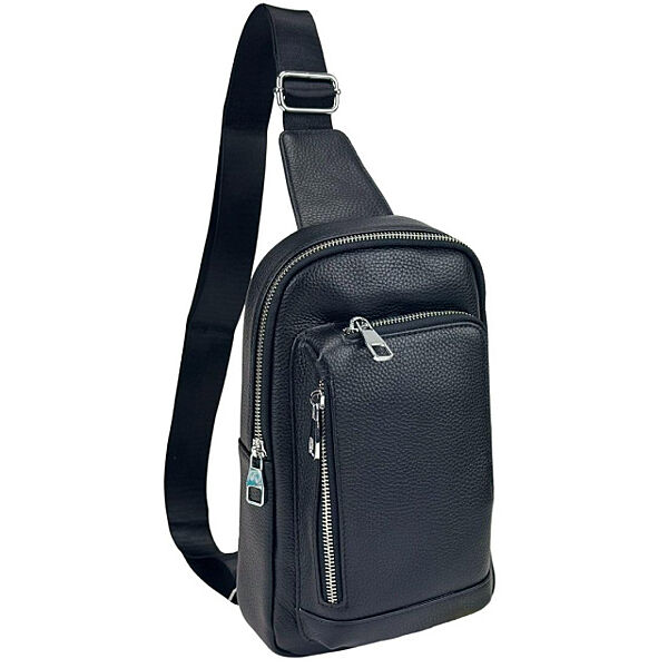 Шкіряний чорний слінг через плече 7250131A