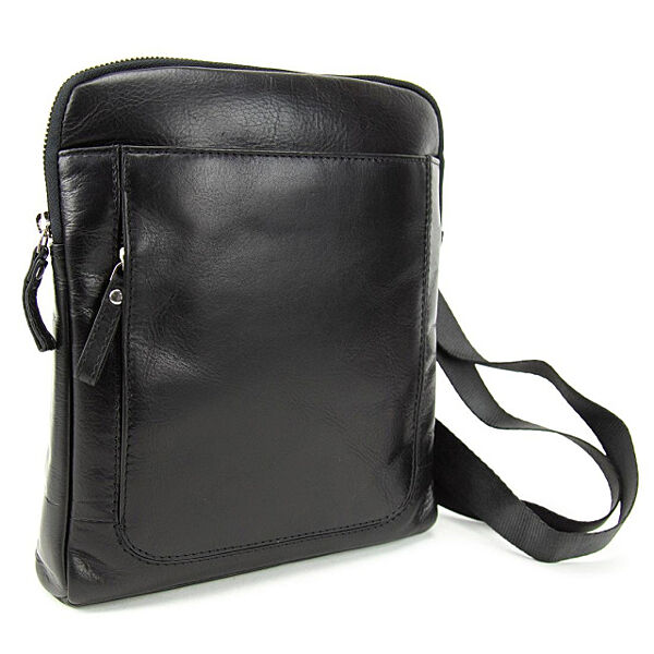 Шкіряна чоловіча сумка через плече в гладкій шкірі 74144A