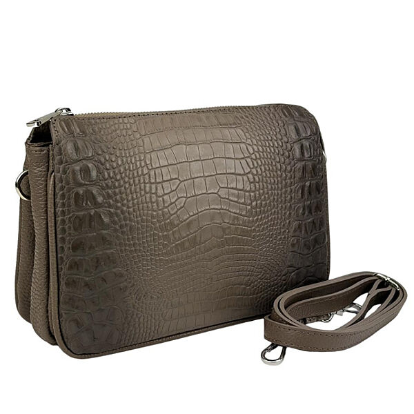 Жіноча каркасна сумочка з тісненням під репітилію Італія 79871B