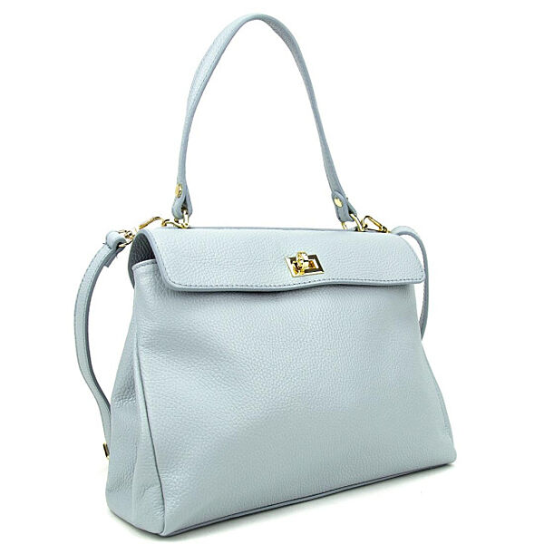 Класична шкіряна сумка через плече Італія 7777BL