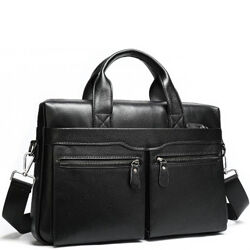 Офісна чоловіча шкіряна сумка для ноутбука і документів 77122A