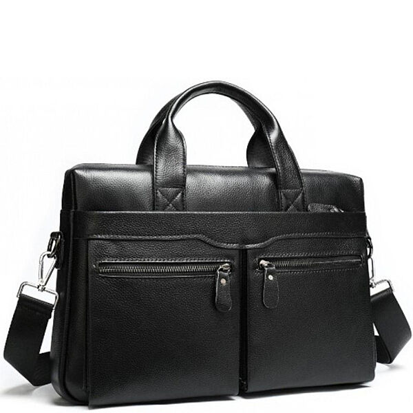 Офісна чоловіча шкіряна сумка для ноутбука і документів 77122A