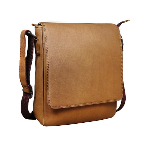 Чоловічий месенджер з натуральної шкіри 73161C