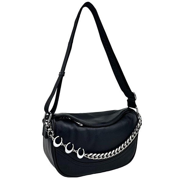 Кросбоді шкіряне з металевим ланцюжком 72811A